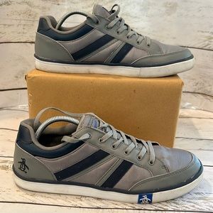 Original Penguin Rhine 2 Lace Up Gray Low Top Canvas Sneaker Men’s 11